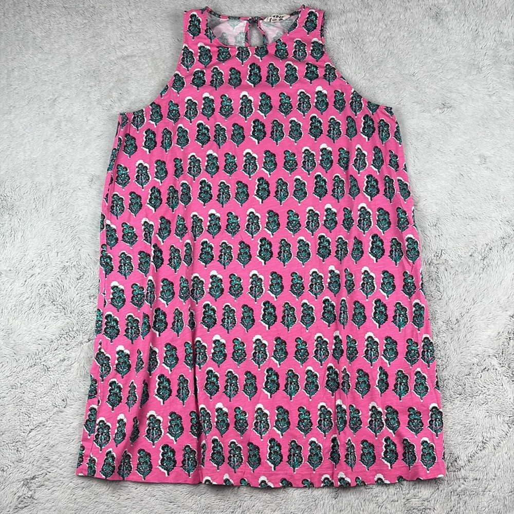 Boden Swing Jersey Dress Pink Artisan Bloom Sleeveless  Women 16-18 NO WAIST TIE - Picture 7 of 13